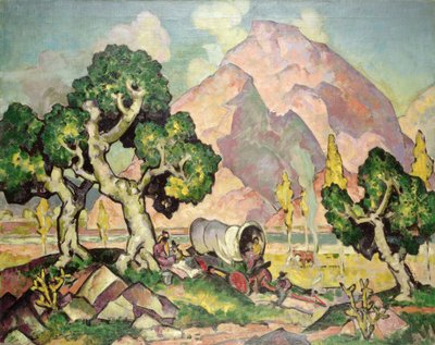 Camino a Taos en el Río Grande de William Penhallow Henderson